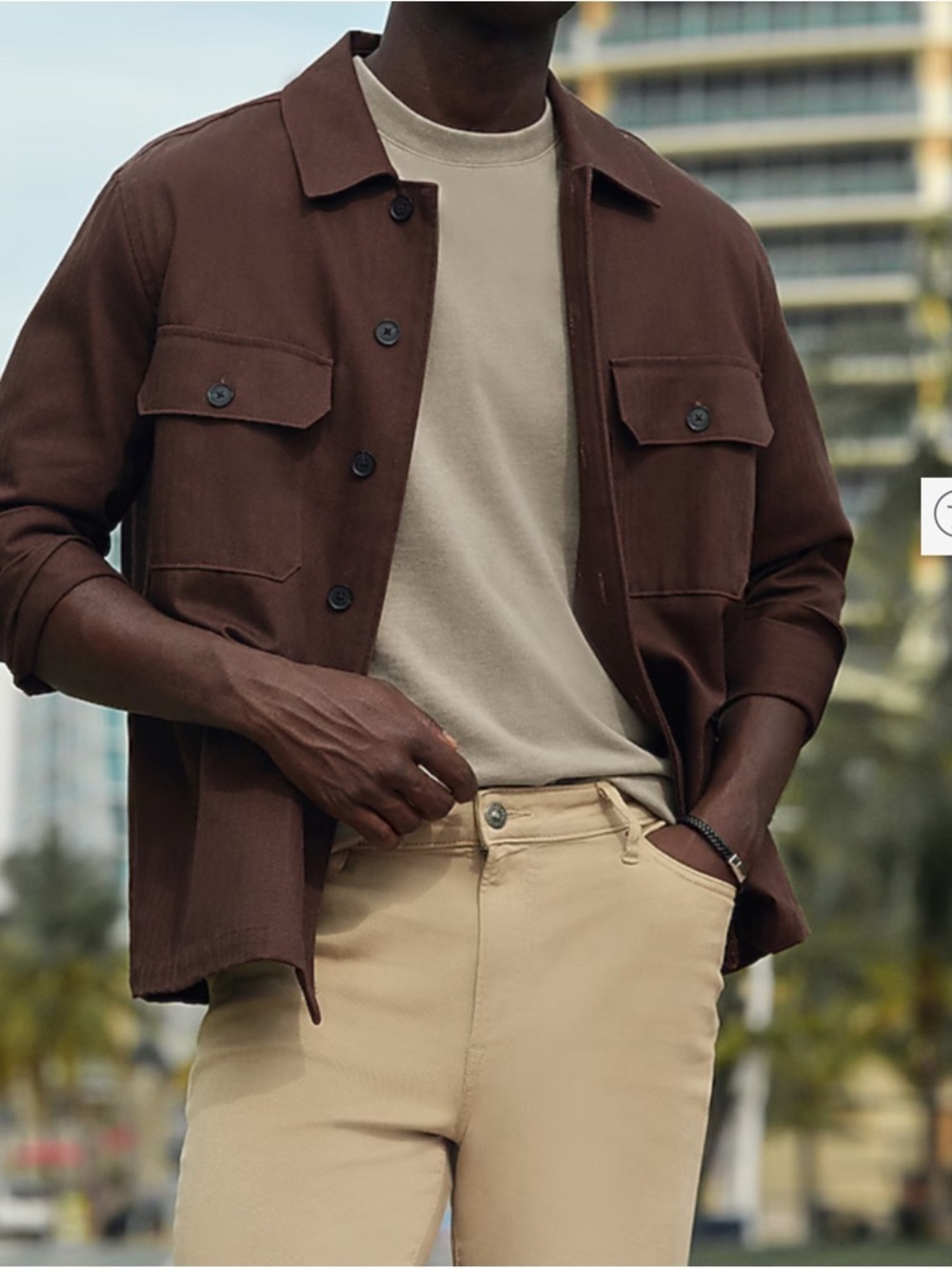 Express Cotton Double Pocket Button Front Barn Jacket